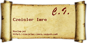 Czeisler Imre névjegykártya